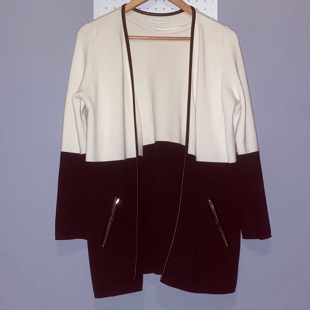 Charter club open front cardigan